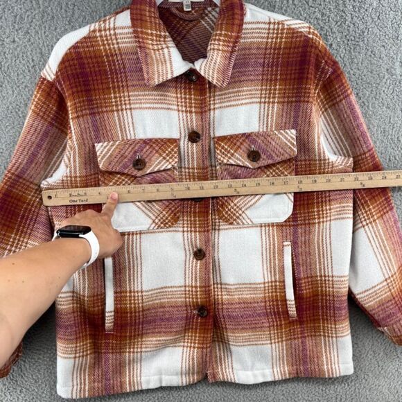 Workshop republic Clothing Plaid Shacket oversized with pockets - Picture 3 of 8